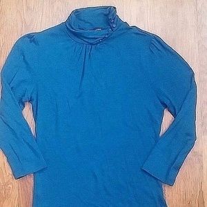 Banana Republic Knit Top Teal Wool Size XS Teal